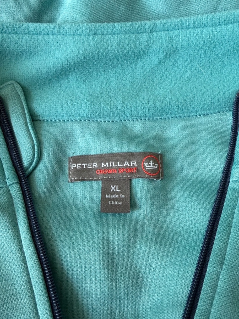 Peter Millar Men's Teal Quarter-Zip Pullover Sport Vest Size XL 39501 - Picture 10 of 13